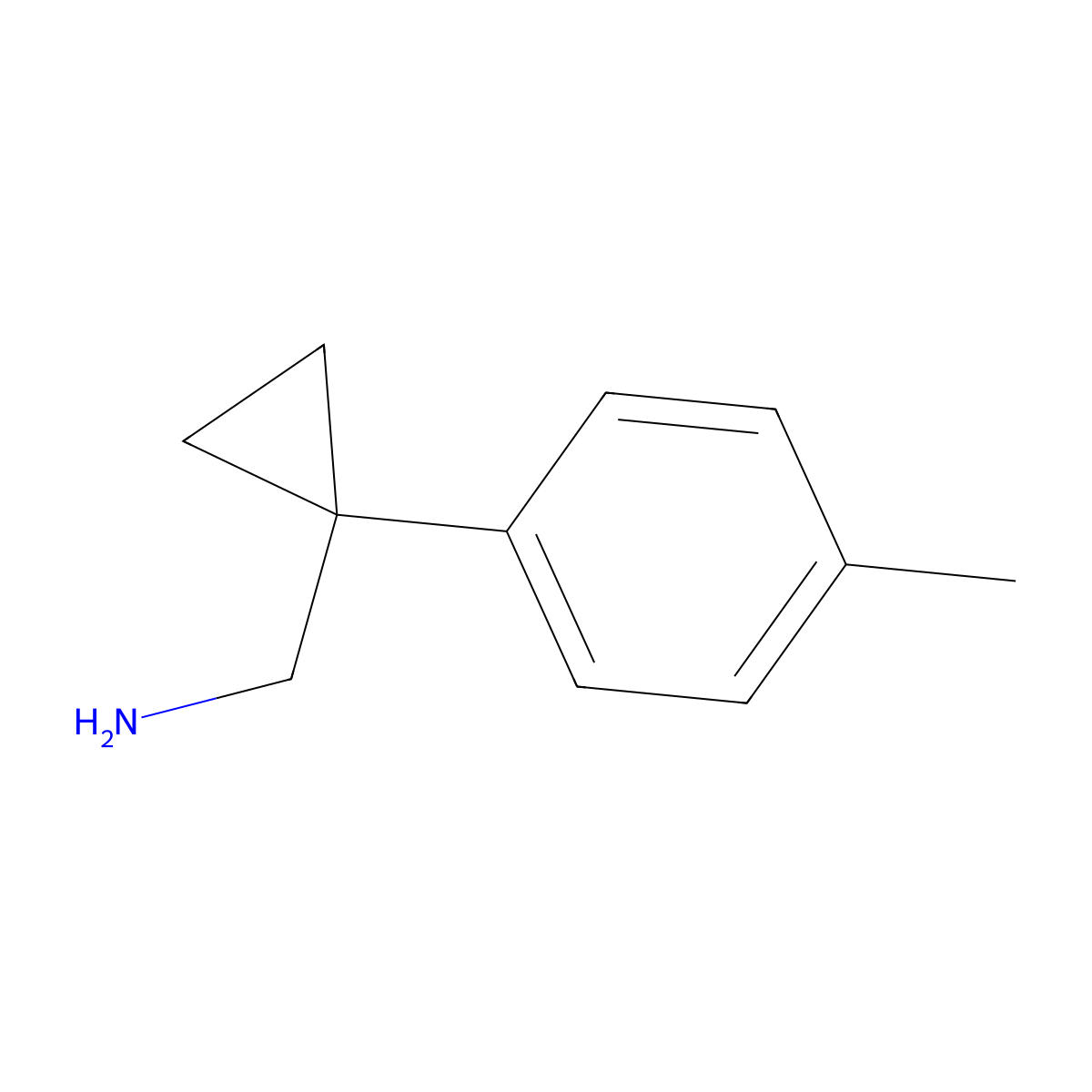 [1-(4-Methylphenyl)cyclopropyl]methanamine molecular structure, CAS 771582-87-7