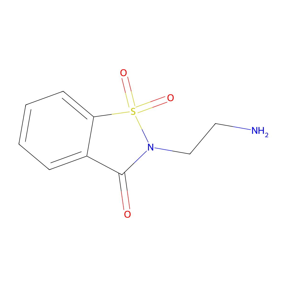 2-(2-Aminoethyl)-2,3-dihydro-1lambda6,2-benzothiazole-1,1,3-trione molecular structure, CAS 771583-00-7