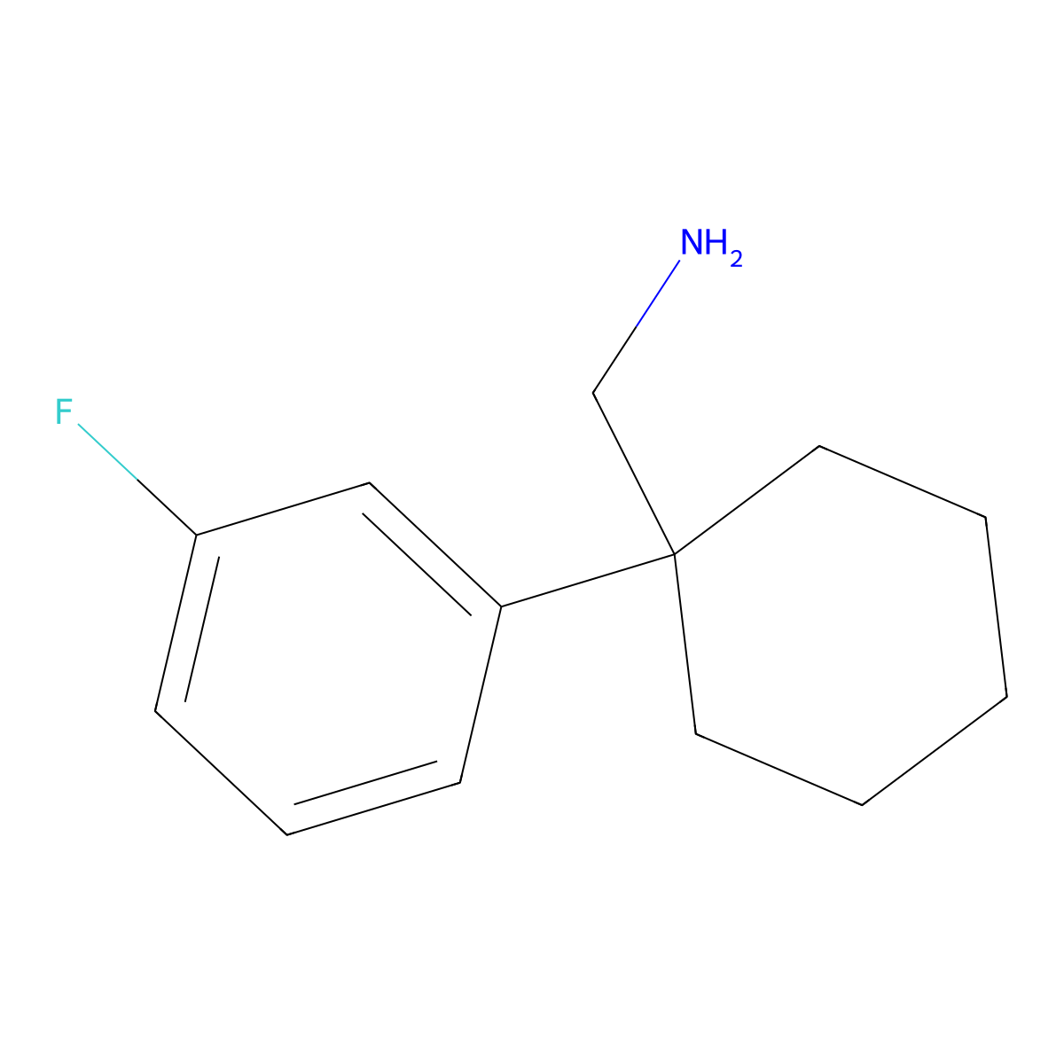 [1-(3-Fluorophenyl)cyclohexyl]methanamine molecular structure, CAS 771583-23-4