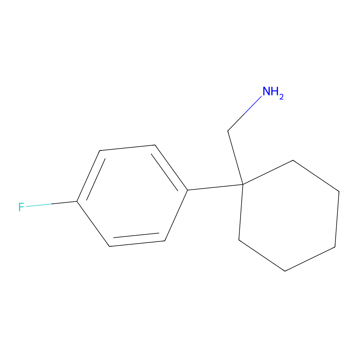 (1-(4-Fluorophenyl)cyclohexyl)methanamine molecular structure, CAS 771583-24-5