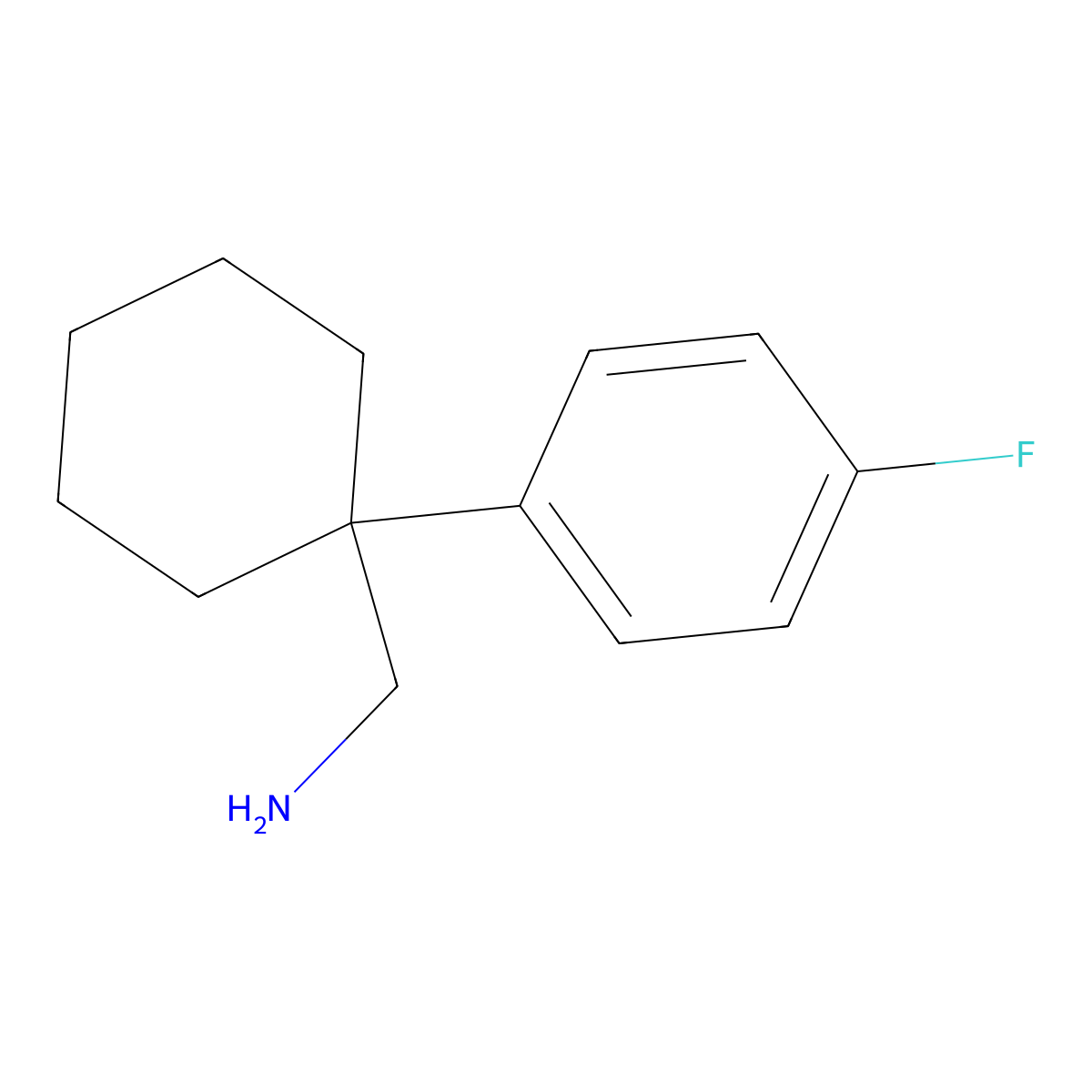 (1-(4-Fluorophenyl)cyclohexyl)methanamine molecular structure, CAS 771583-24-5