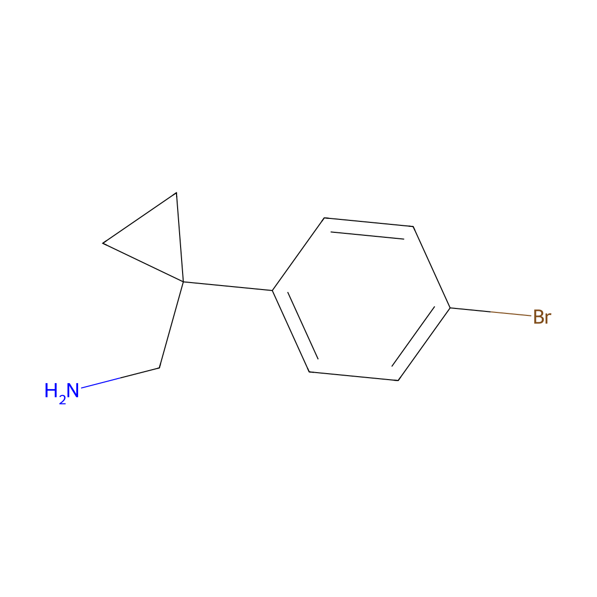 (1-(4-Bromophenyl)cyclopropyl)methanamine molecular structure, CAS 771583-34-7