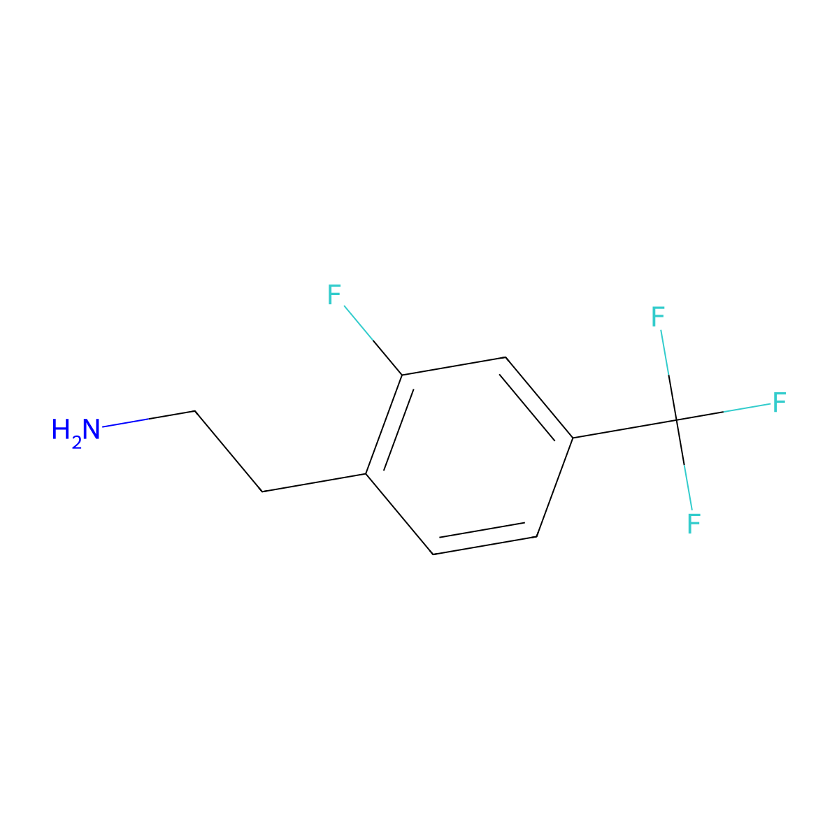 2-[2-Fluoro-4-(trifluoromethyl)phenyl]ethanamine molecular structure, CAS 771583-82-5
