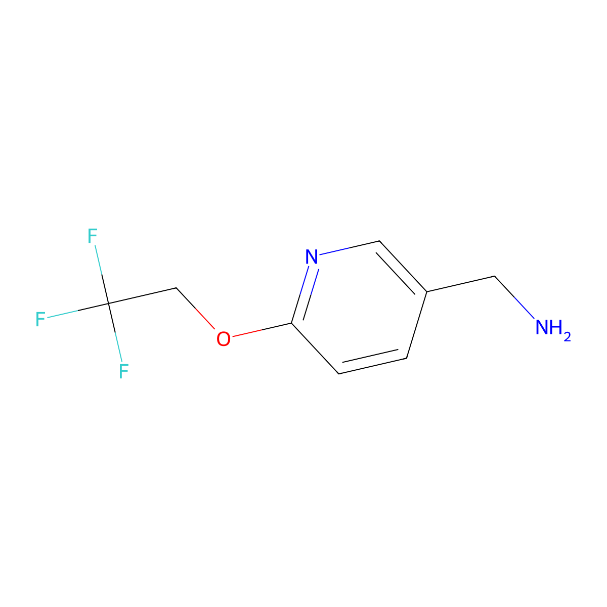 [6-(2,2,2-Trifluoroethoxy)pyridin-3-yl]methanamine molecular structure, CAS 771584-26-0
