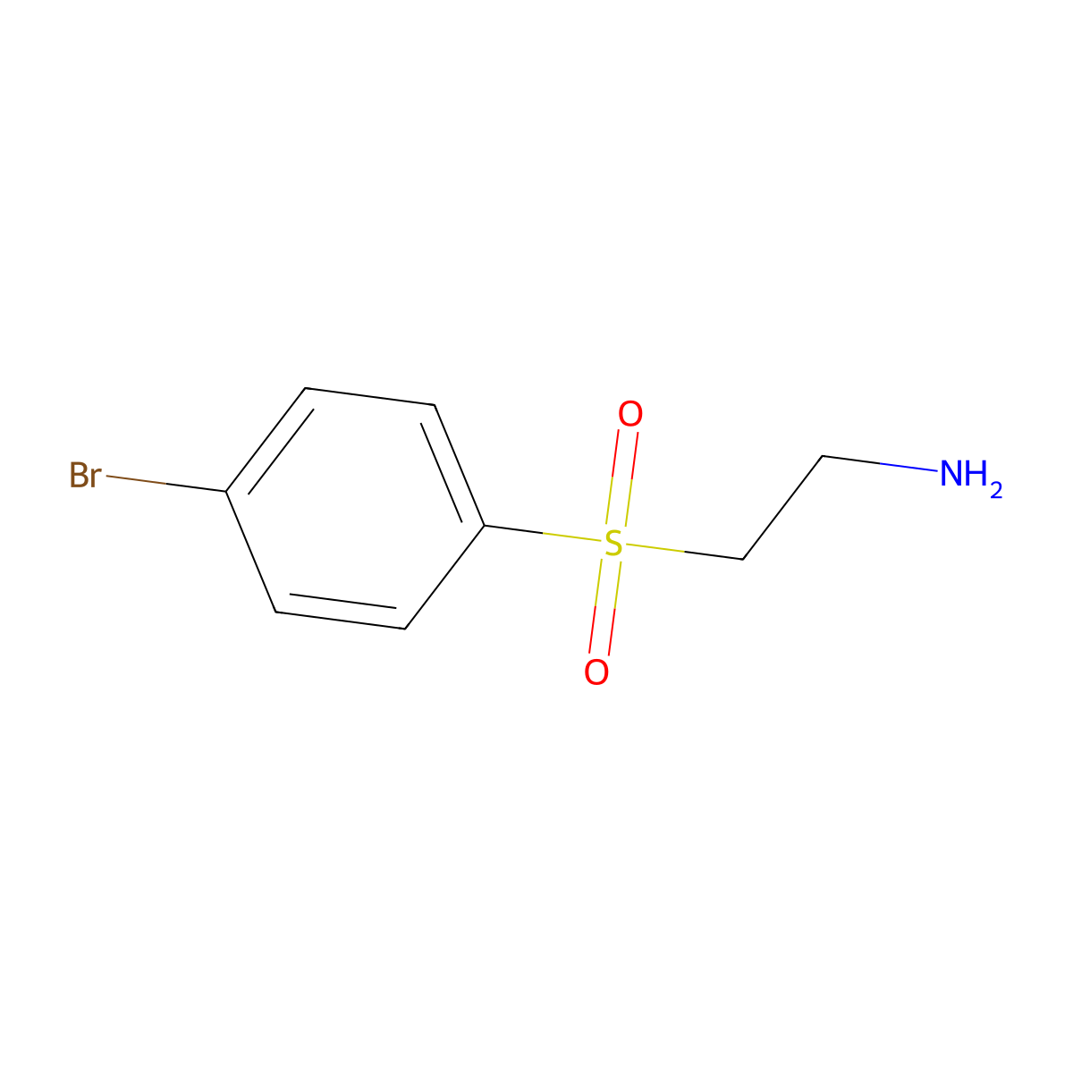 2-(4-Bromobenzenesulfonyl)ethan-1-amine molecular structure, CAS 771584-35-1
