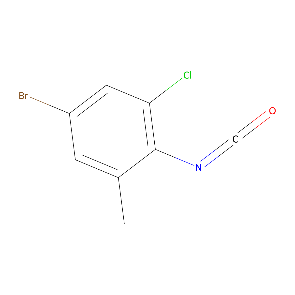 5-Bromo-1-chloro-2-isocyanato-3-methylbenzene molecular structure, CAS 77159-77-4