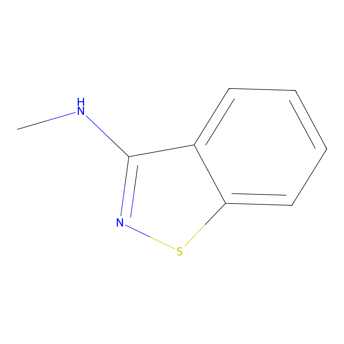 N-methyl-1,2-benzothiazol-3-amine molecular structure, CAS 7716-58-7