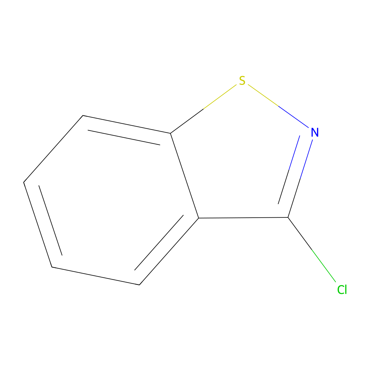 3-Chloro-1,2-benzisothiazole molecular structure, CAS 7716-66-7