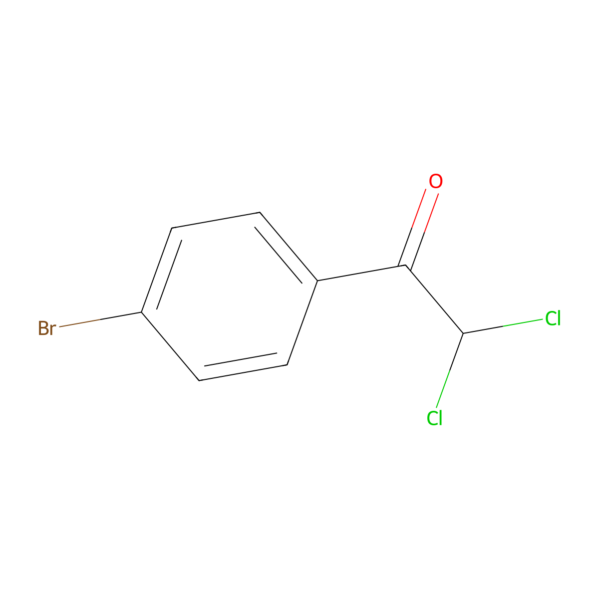 1-(4-Bromophenyl)-2,2-dichloroethanone molecular structure, CAS 7716-86-1