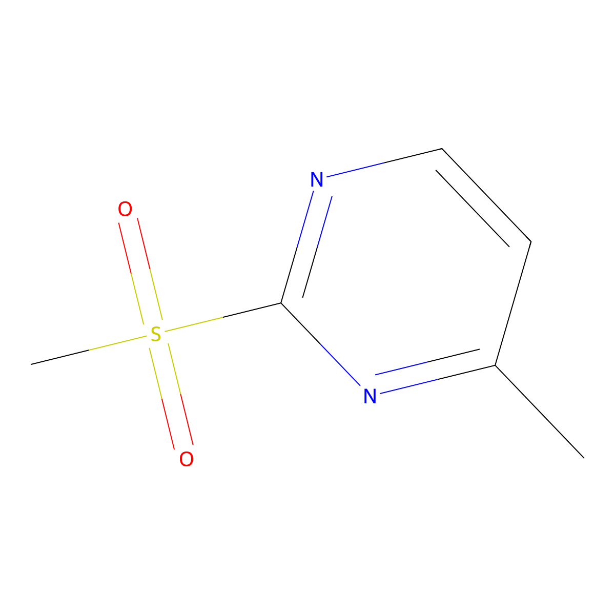 4-Methyl-2-(methylsulfonyl)pyrimidine molecular structure, CAS 77166-01-9