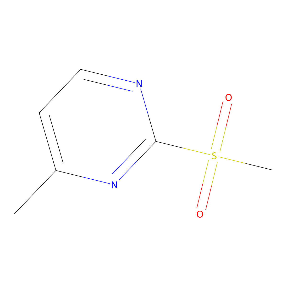 4-Methyl-2-(methylsulfonyl)pyrimidine molecular structure, CAS 77166-01-9