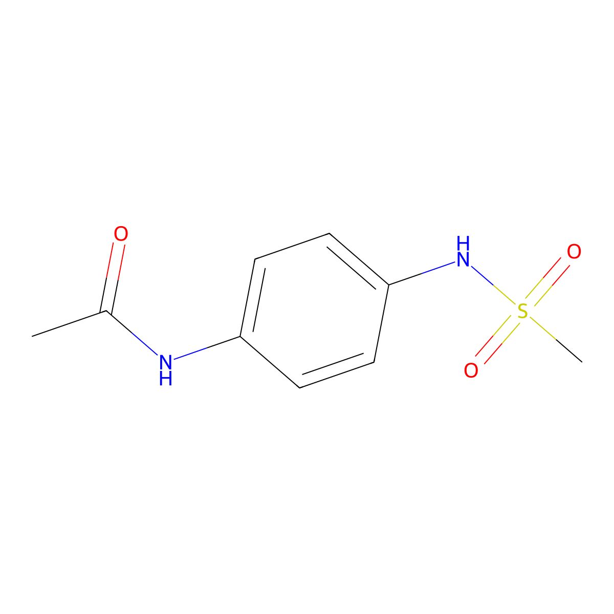 N-[4-(methanesulfonamido)phenyl]acetamide molecular structure, CAS 77167-09-0
