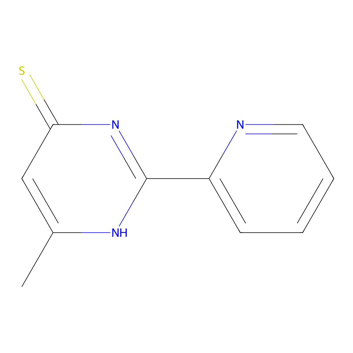 6-Methyl-2-(pyridin-2-yl)pyrimidine-4-thiol molecular structure, CAS 77168-32-2