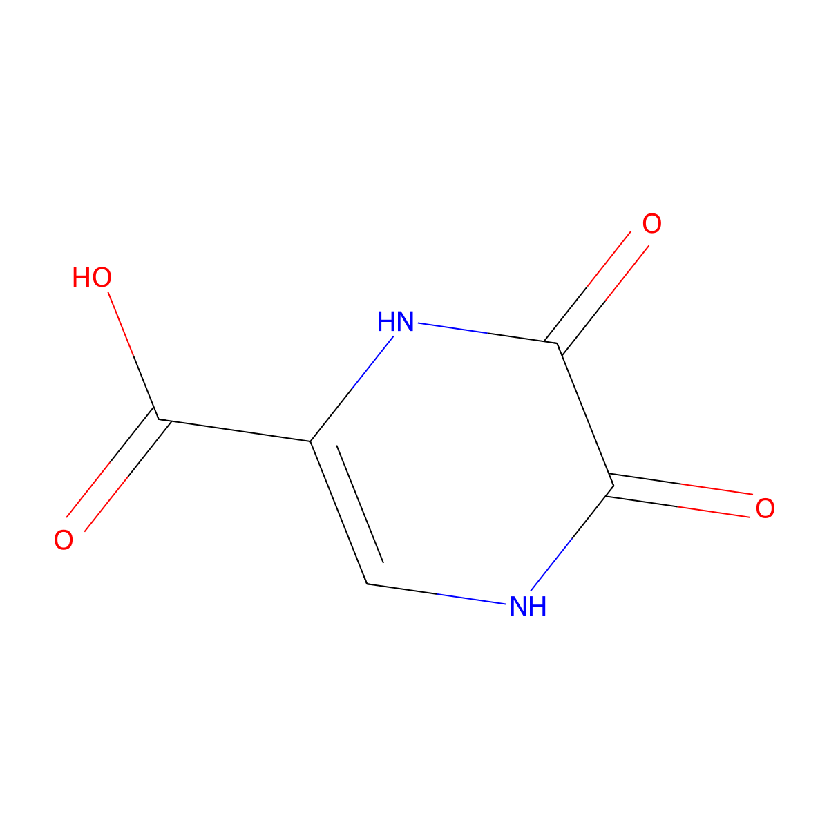 5,6-Dihydroxypyrazine-2-carboxylic acid molecular structure, CAS 77168-80-0
