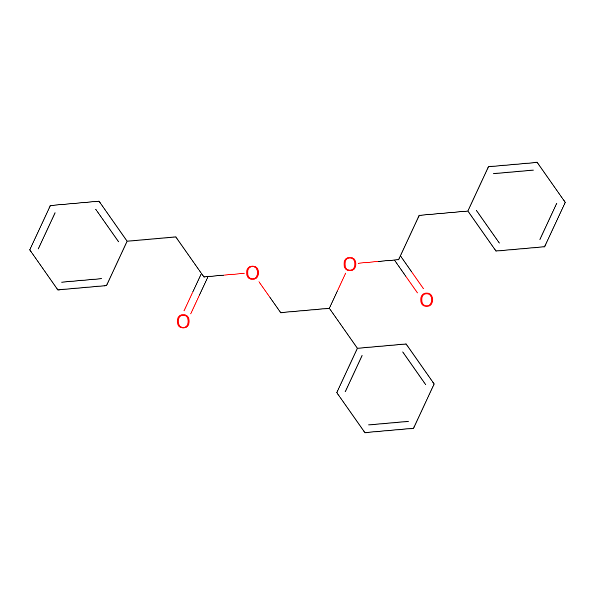 Benzeneacetic acid, 1,1'-(1-phenyl-1,2-ethanediyl) ester molecular structure, CAS 7717-62-6