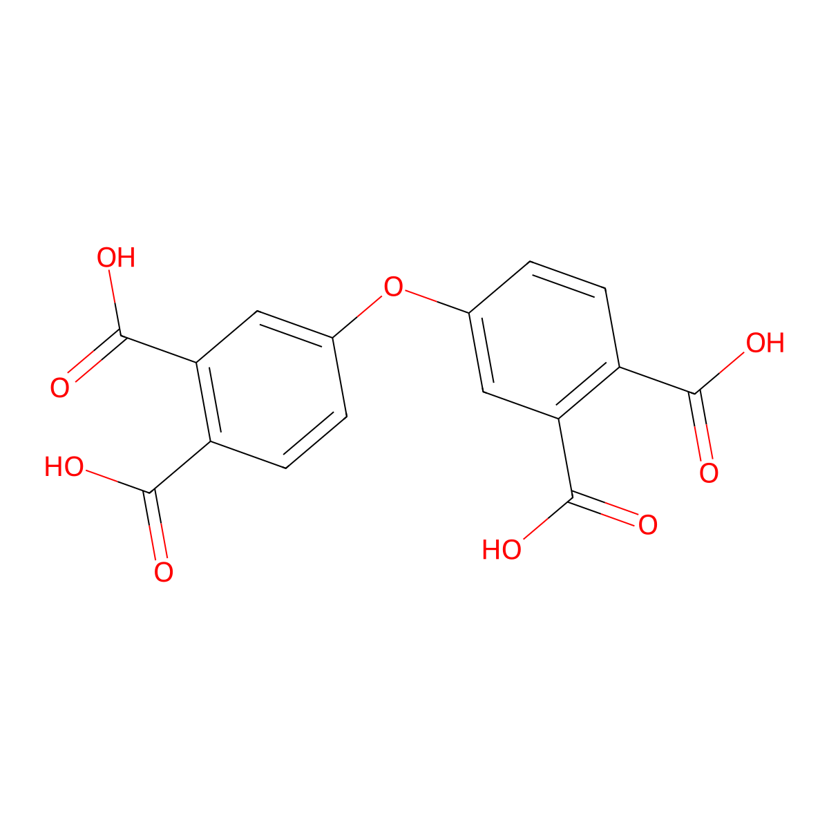 4,4'-Oxydiphthalic acid molecular structure, CAS 7717-76-2
