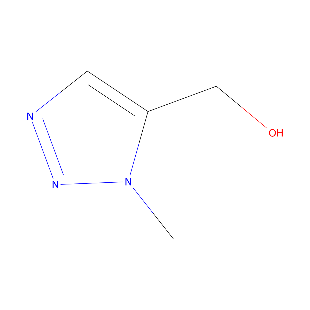 (1-methyl-1H-1,2,3-triazol-5-yl)methanol molecular structure, CAS 77177-12-9