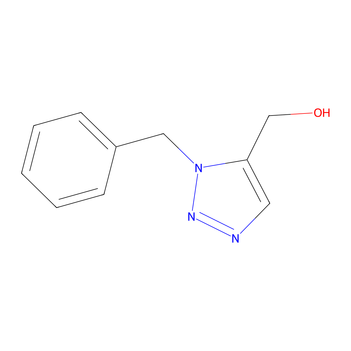 (1-Benzyl-1H-1,2,3-triazol-5-yl)methanol molecular structure, CAS 77177-16-3