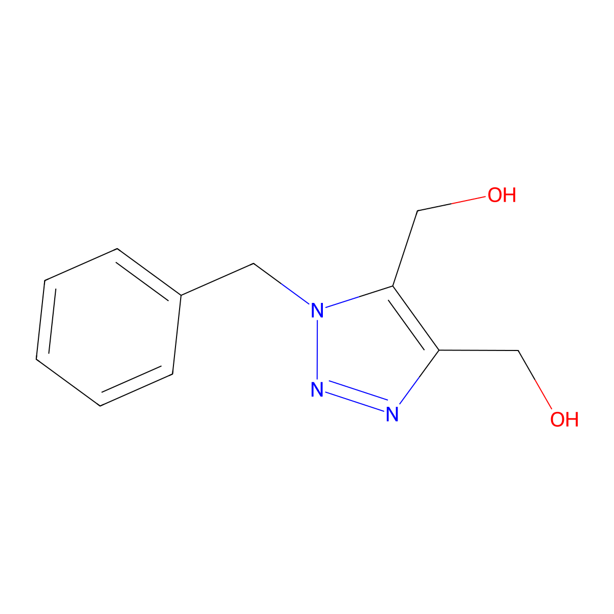 [1-Benzyl-5-(hydroxymethyl)triazol-4-yl]methanol molecular structure, CAS 77177-20-9