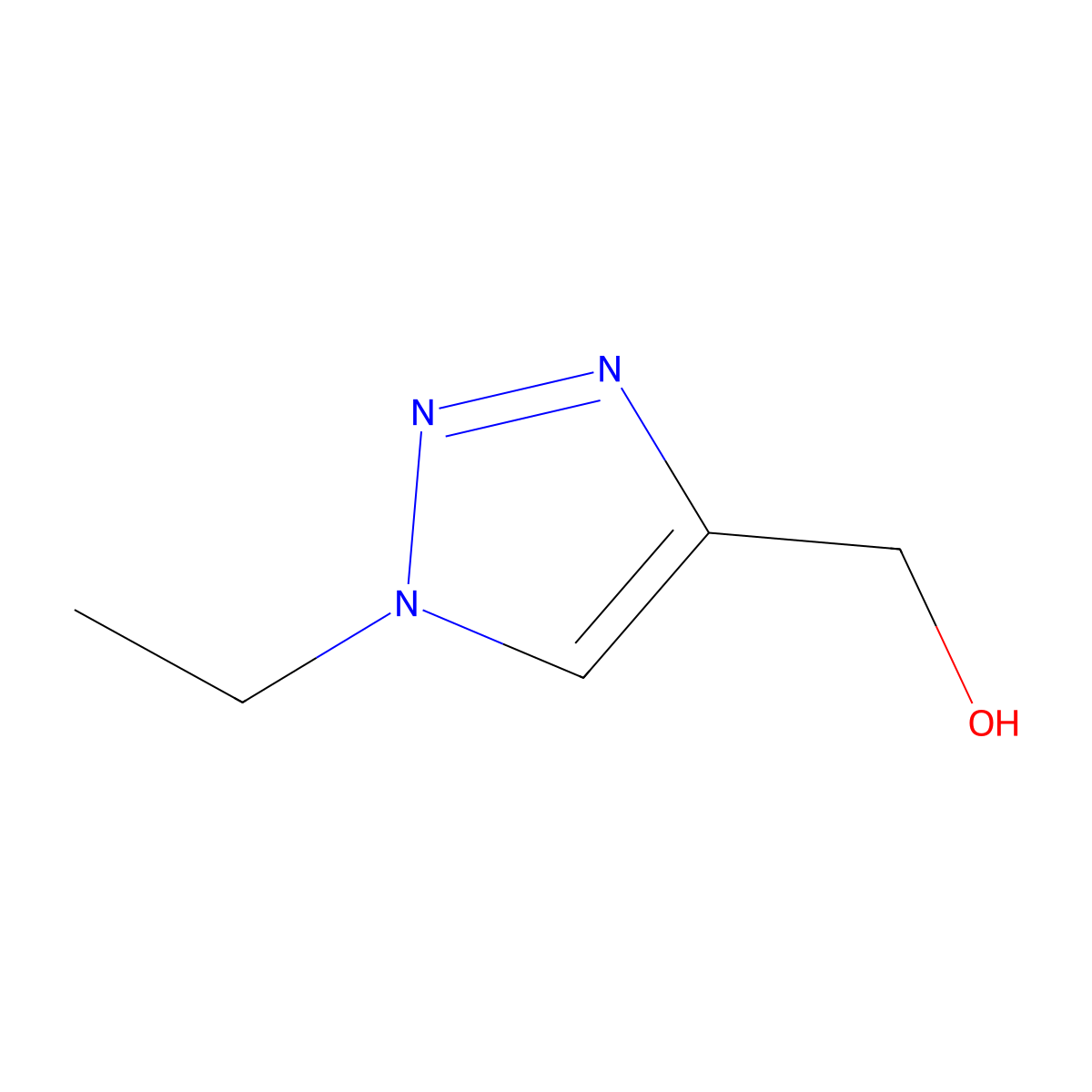 (1-ethyl-1H-1,2,3-triazol-4-yl)methanol molecular structure, CAS 77177-22-1