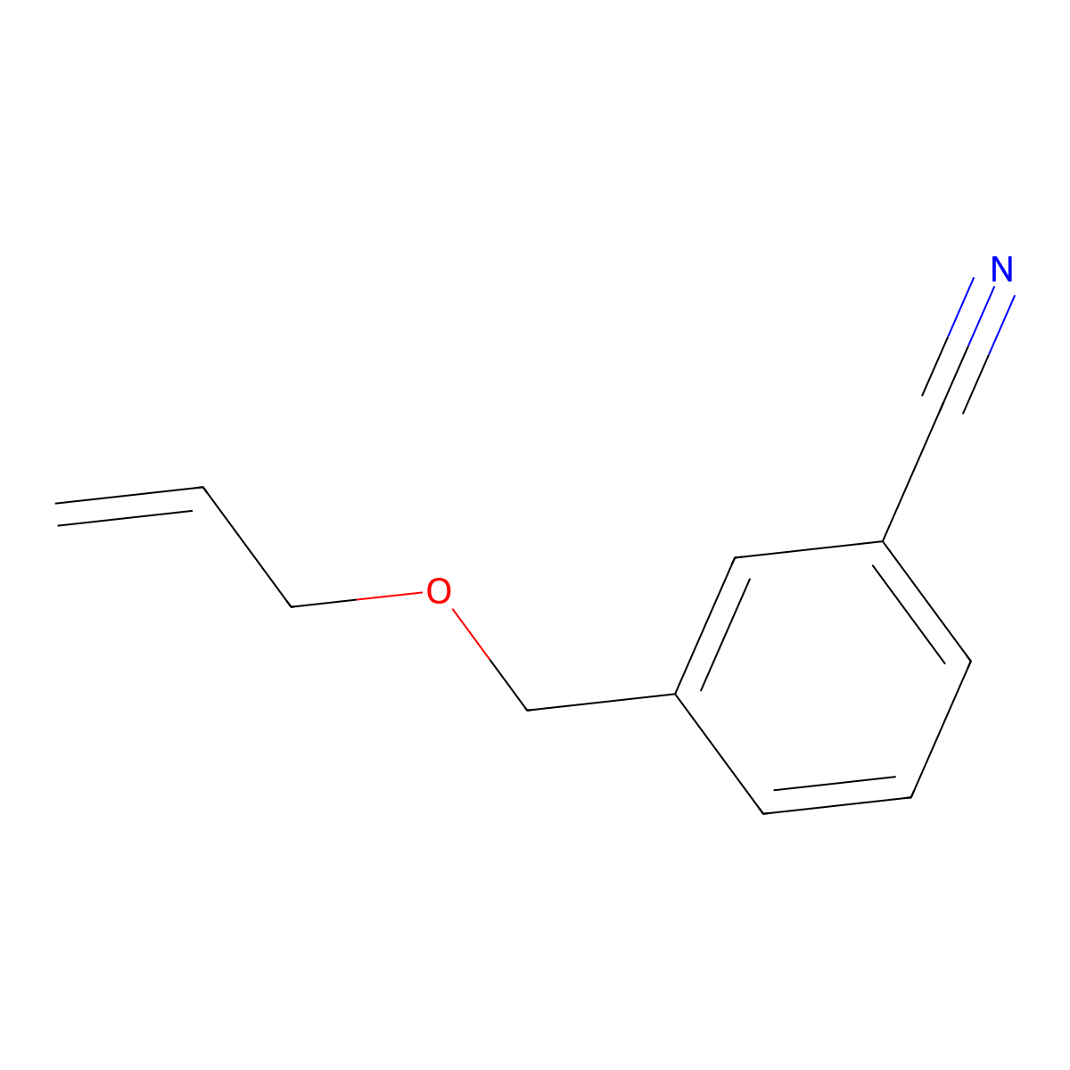 3-[(Prop-2-en-1-yloxy)methyl]benzonitrile molecular structure, CAS 77180-25-7