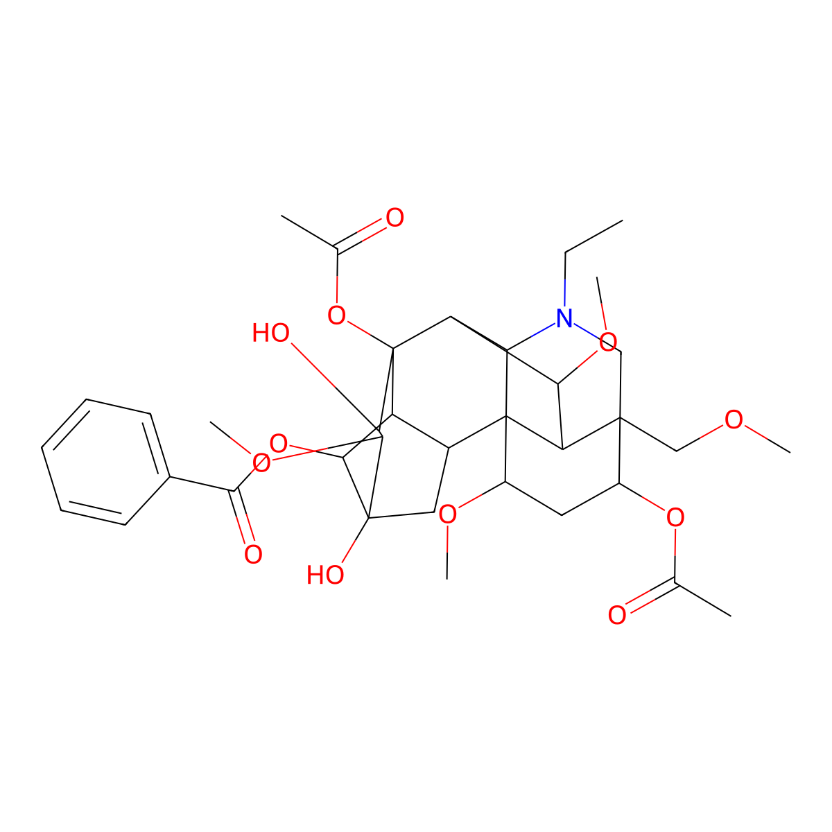 3-Acetylaconitine molecular structure, CAS 77181-26-1