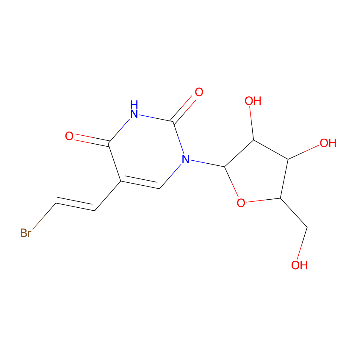 Sorivudine molecular structure, CAS 77181-69-2