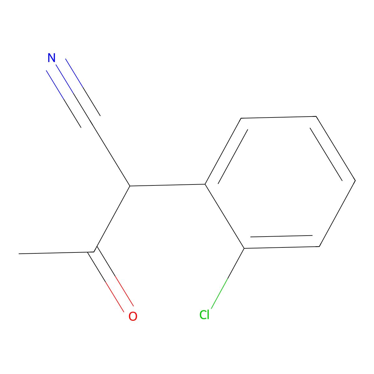 2-(2-Chlorophenyl)-3-oxobutanenitrile molecular structure, CAS 77186-48-2