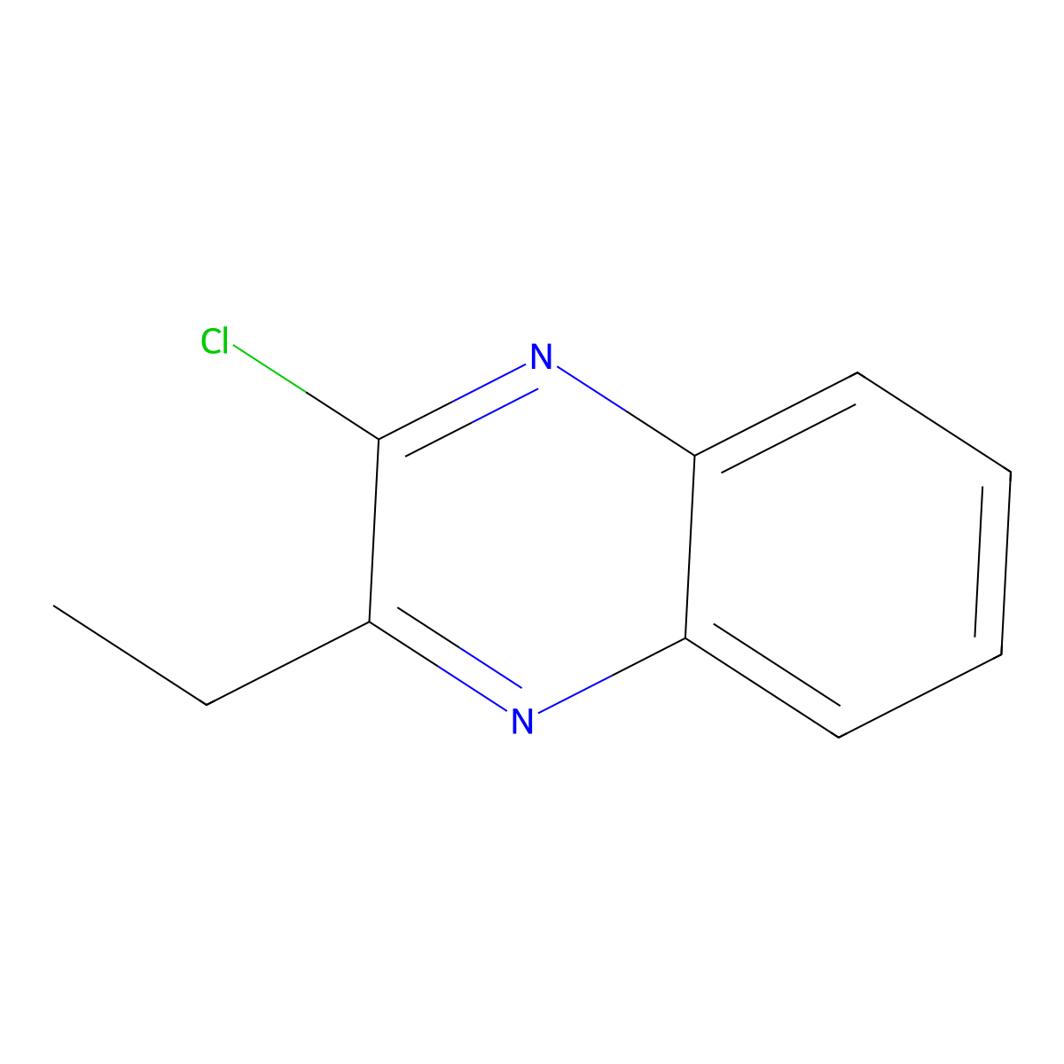 2-Chloro-3-ethylquinoxaline molecular structure, CAS 77186-62-0