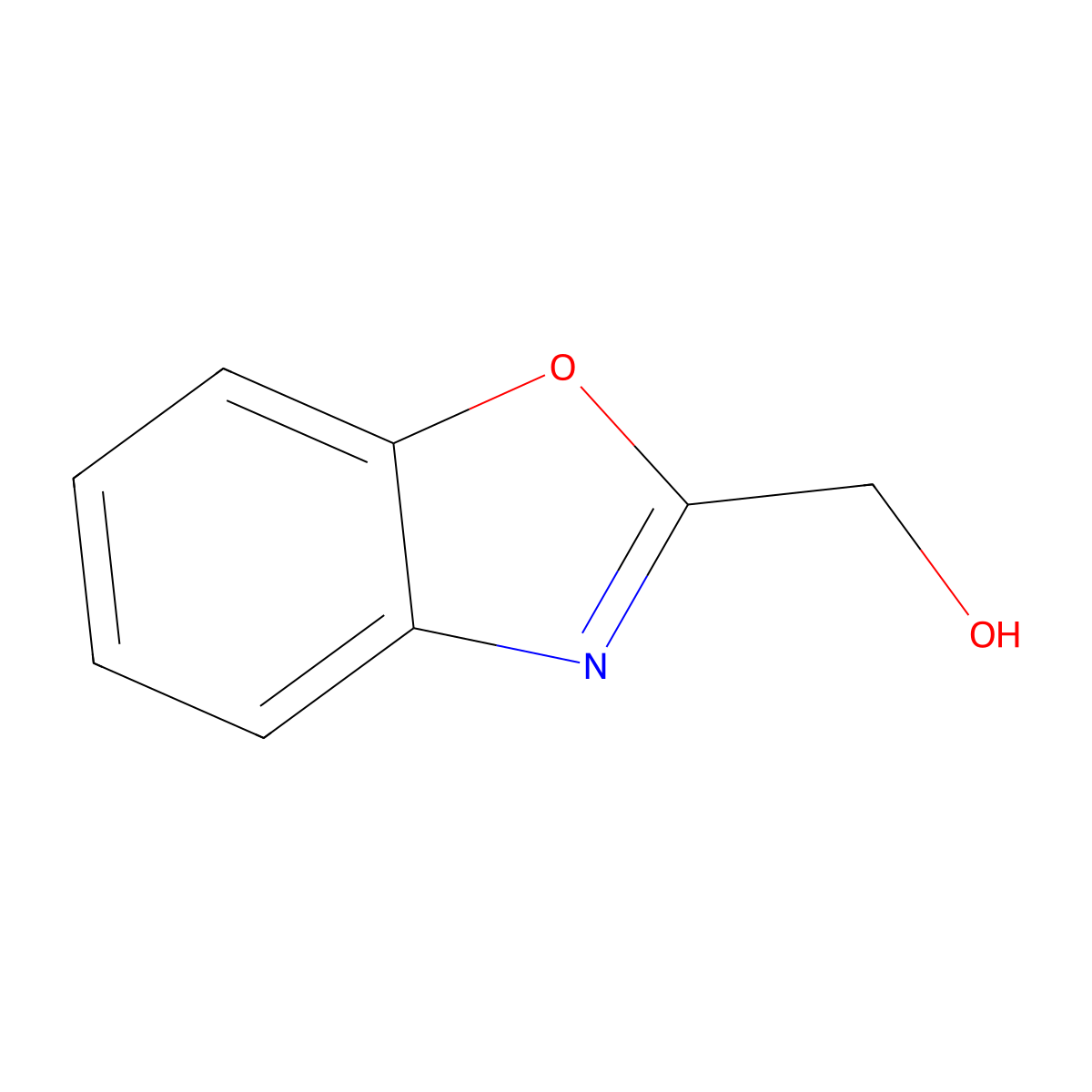 1,3-Benzoxazol-2-ylmethanol molecular structure, CAS 77186-95-9