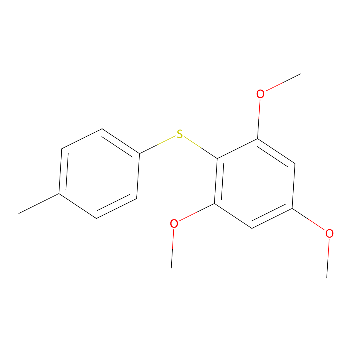 1,3,5-Trimethoxy-2-[(4-methylphenyl)sulfanyl]benzene molecular structure, CAS 77189-88-9