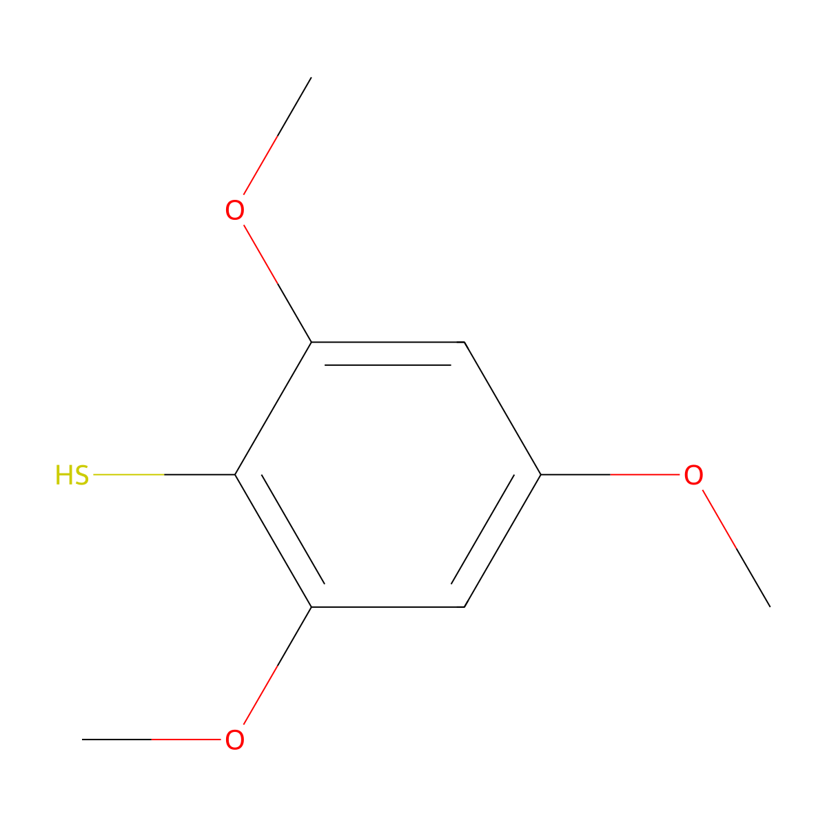 2,4,6-Trimethoxybenzenethiol molecular structure, CAS 77189-99-2