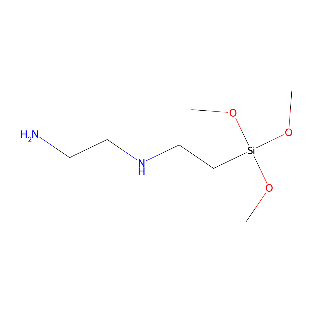 N-[2-(trimethoxysilyl)ethyl]ethylenediamine molecular structure, CAS 7719-00-8