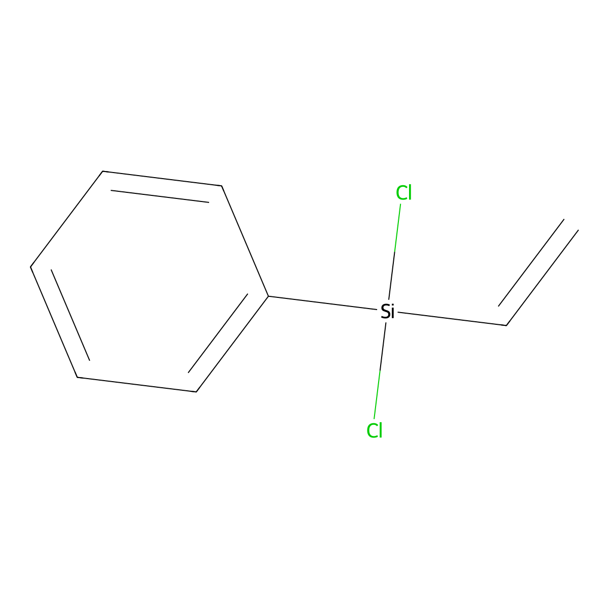 Benzene, (dichloroethenylsilyl)- molecular structure, CAS 7719-02-0