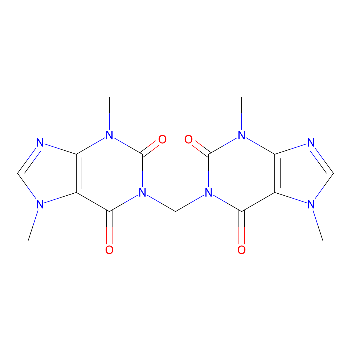 1,1'-Methylene Bis[Theobromine] molecular structure, CAS 77196-87-3