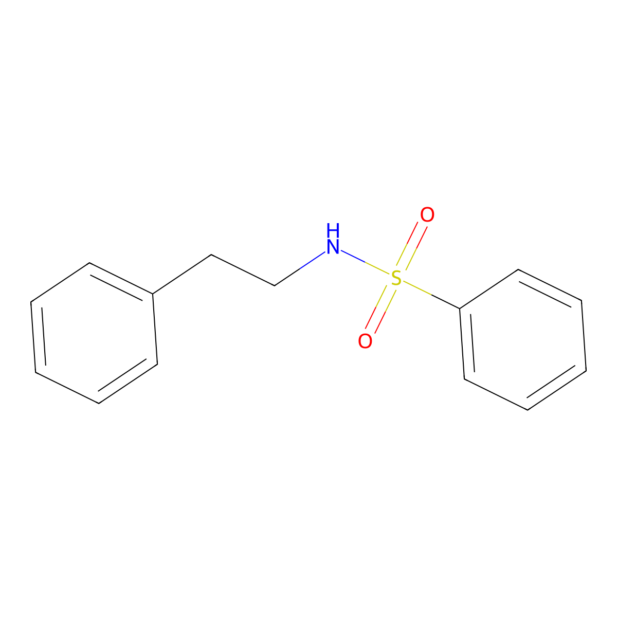 N-Phenethylbenzenesulfonamide molecular structure, CAS 77198-99-3