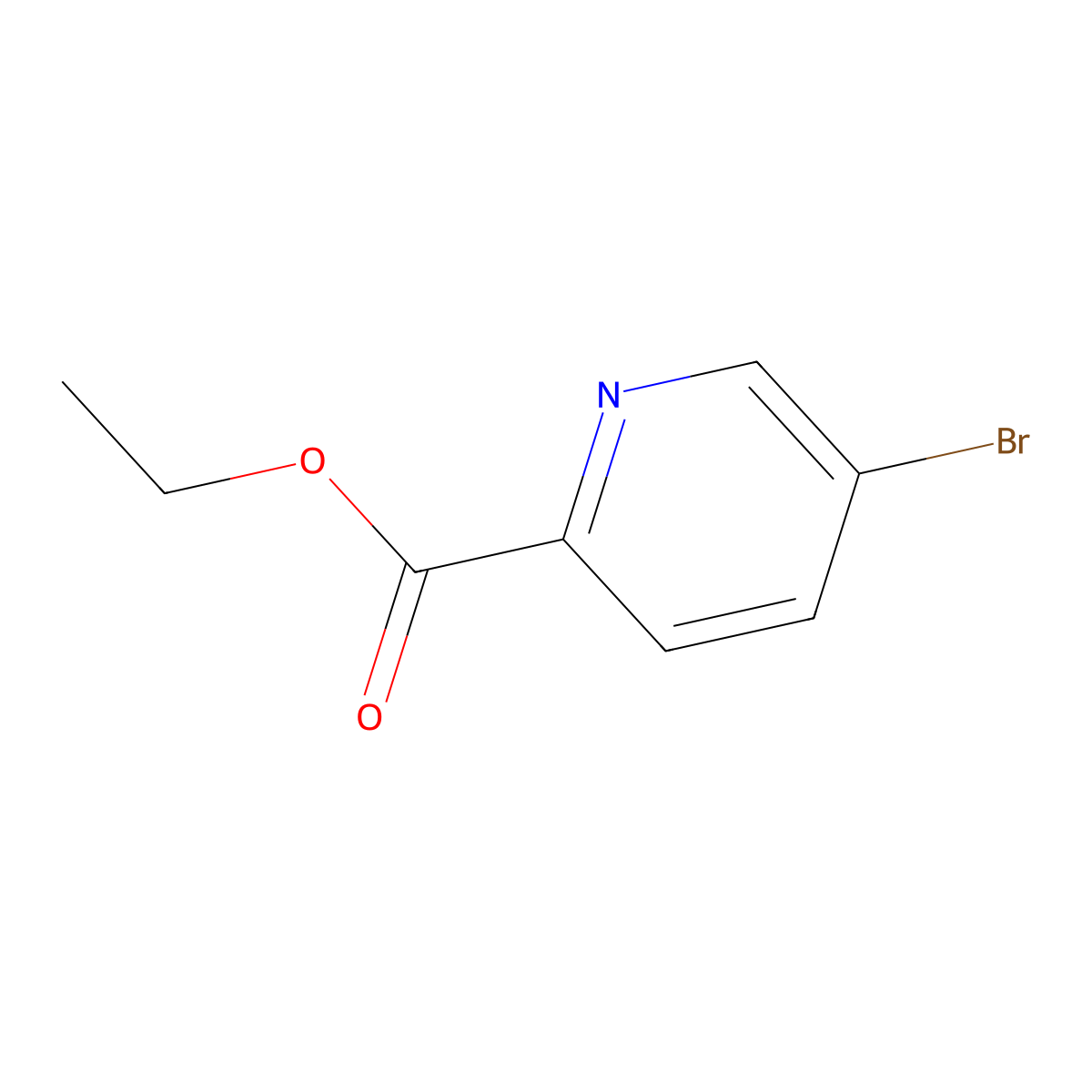 Ethyl 5-bromopicolinate molecular structure, CAS 77199-09-8