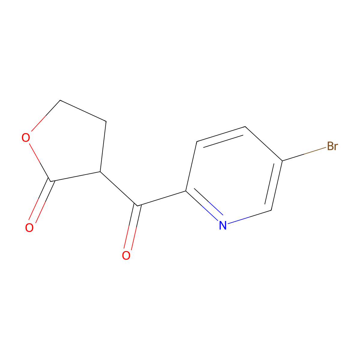3-[(5-Bromopyridin-2-yl)carbonyl]dihydrofuran-2(3h)-one molecular structure, CAS 77199-10-1