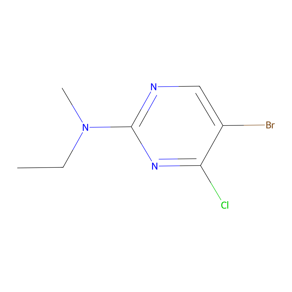 4-Chloro-5-bromo-2-(methylethylamino)pyrimidine molecular structure, CAS 77199-99-6