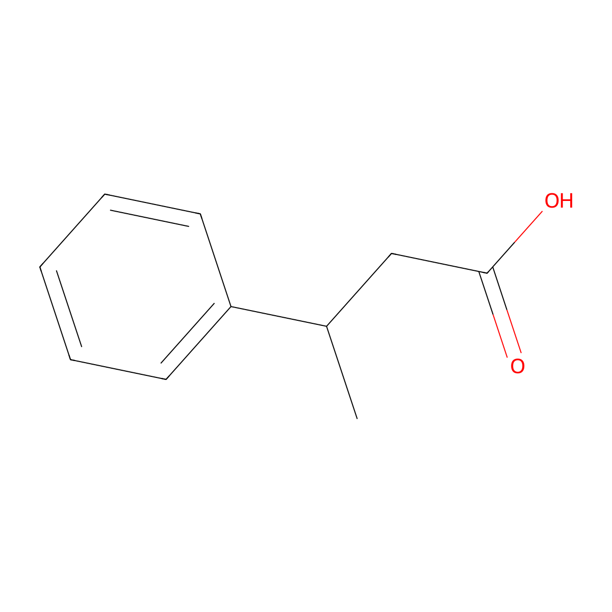 (3S)-3-phenylbutanoic acid molecular structure, CAS 772-15-6