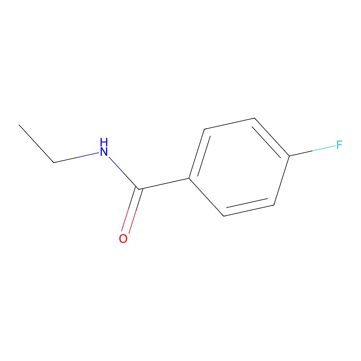 N-ethyl-4-fluorobenzamide molecular structure, CAS 772-18-9