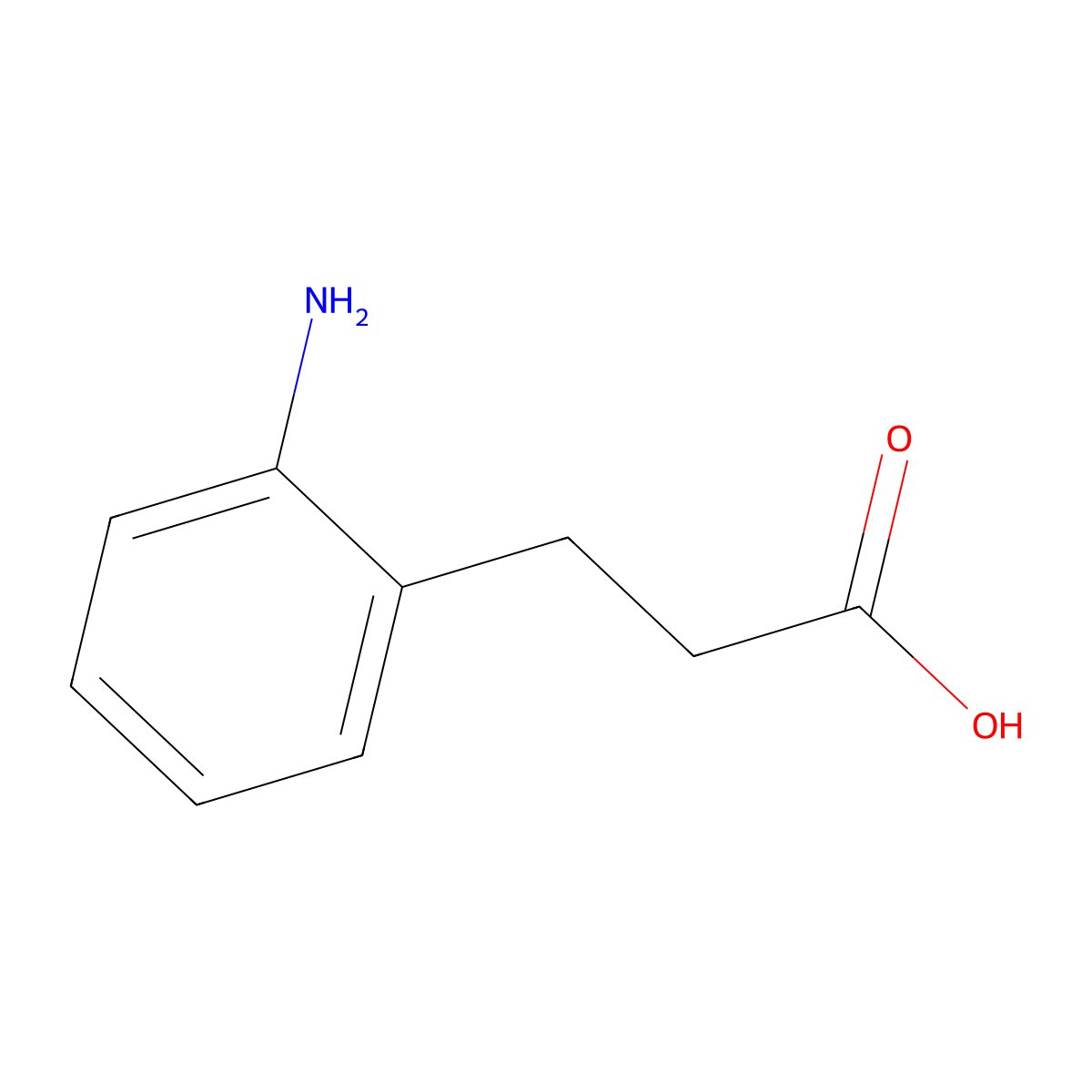 3-(2-Aminophenyl)propanoic acid molecular structure, CAS 772-21-4