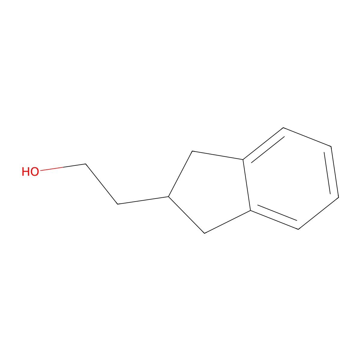 2-(2,3-dihydro-1H-inden-2-yl)ethanol molecular structure, CAS 772-28-1