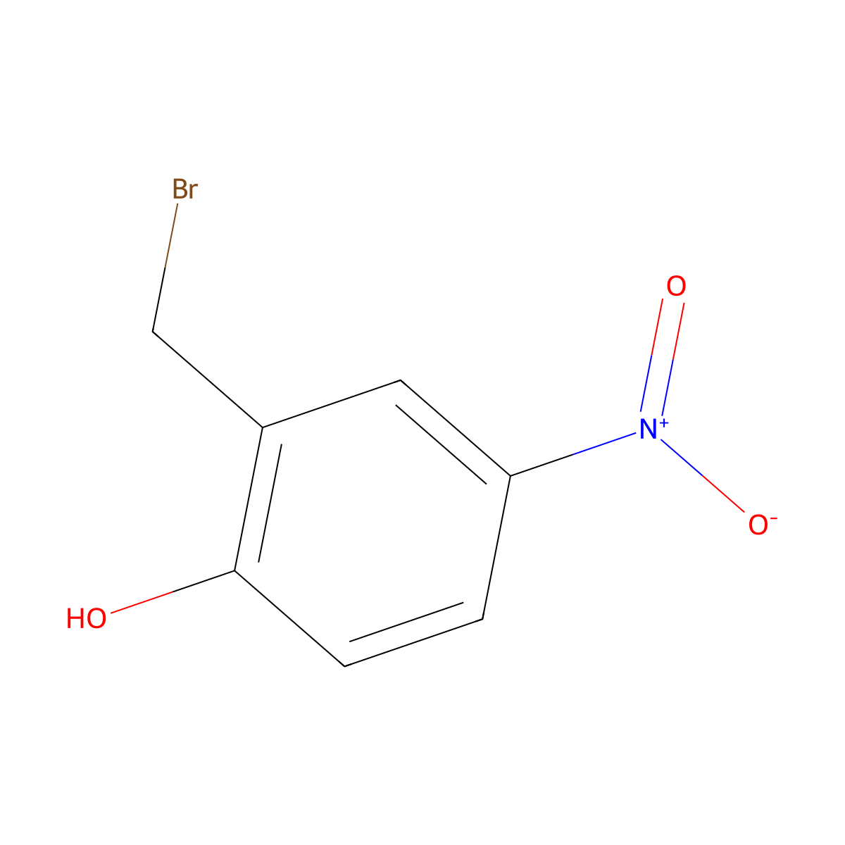 2-Hydroxy-5-nitrobenzyl bromide molecular structure, CAS 772-33-8