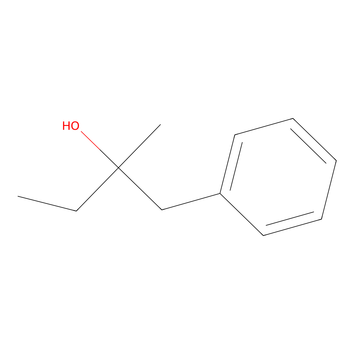 alpha-Ethyl-alpha-methylbenzeneethanol molecular structure, CAS 772-46-3