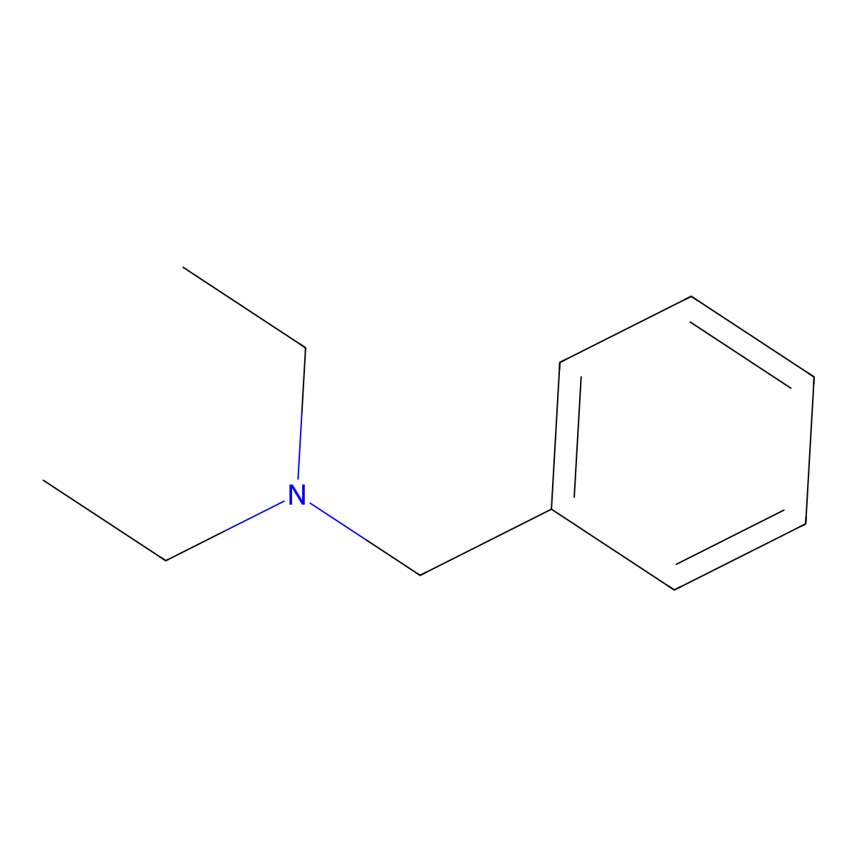 Benzenemethanamine, N,N-diethyl- molecular structure, CAS 772-54-3