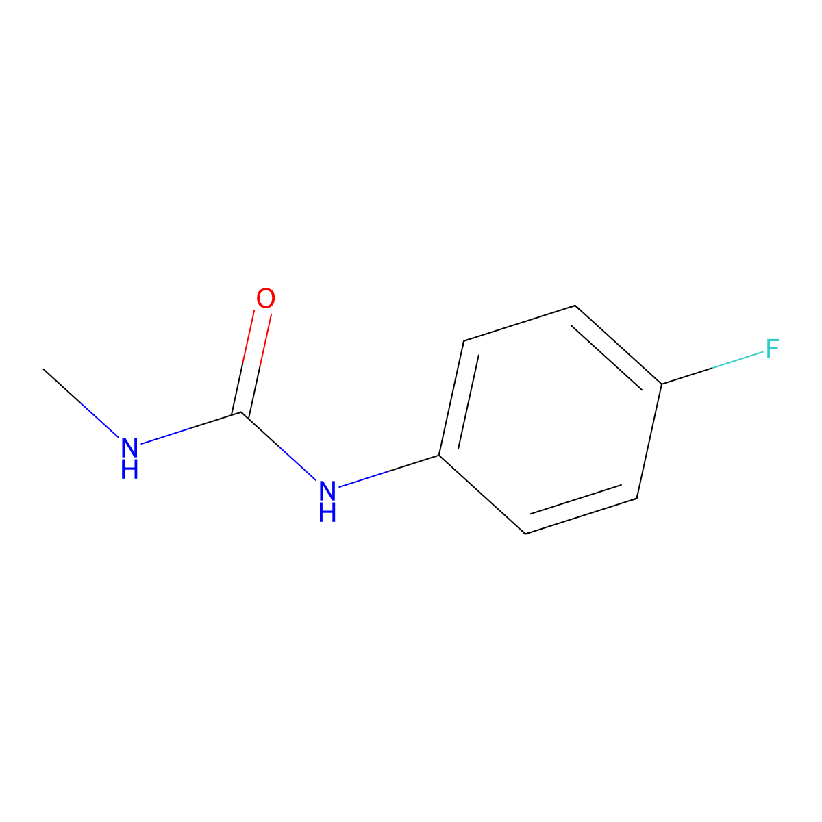 Urea, 1-(p-fluorophenyl)-3-methyl- molecular structure, CAS 772-55-4