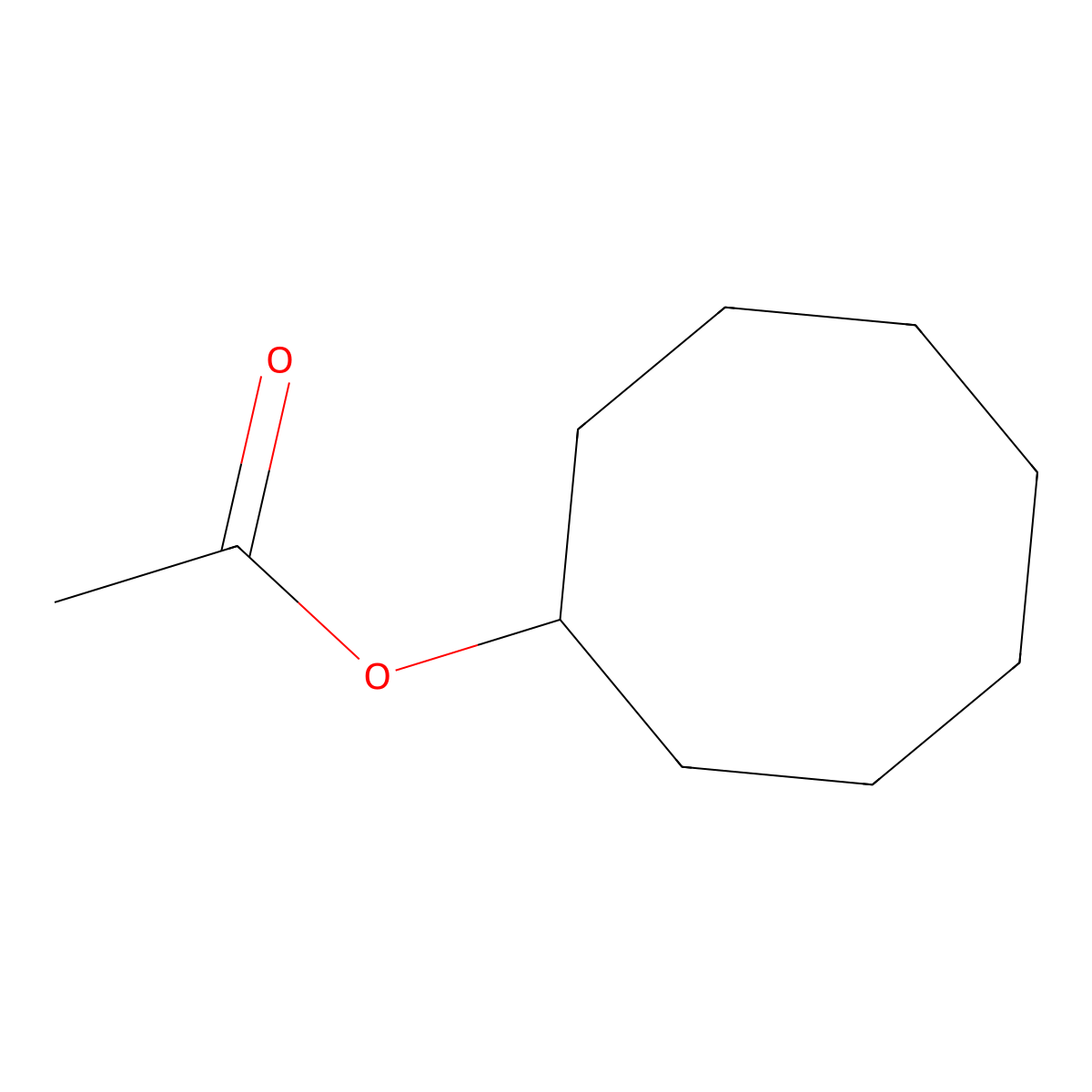 Cyclooctyl acetate molecular structure, CAS 772-60-1