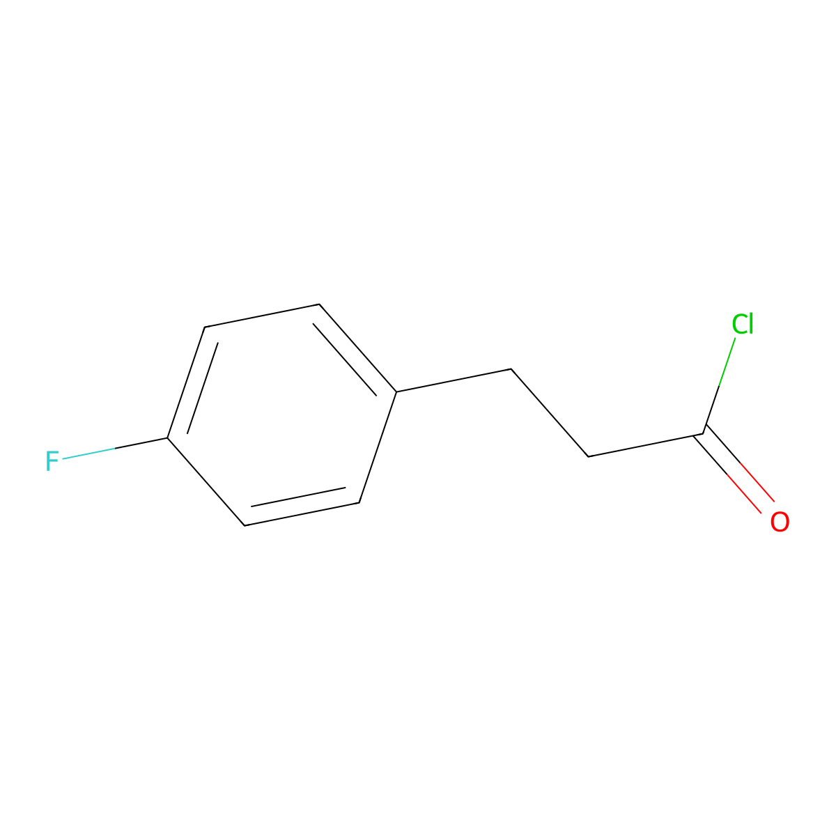 3-(4-Fluorophenyl)propionyl chloride molecular structure, CAS 772-70-3