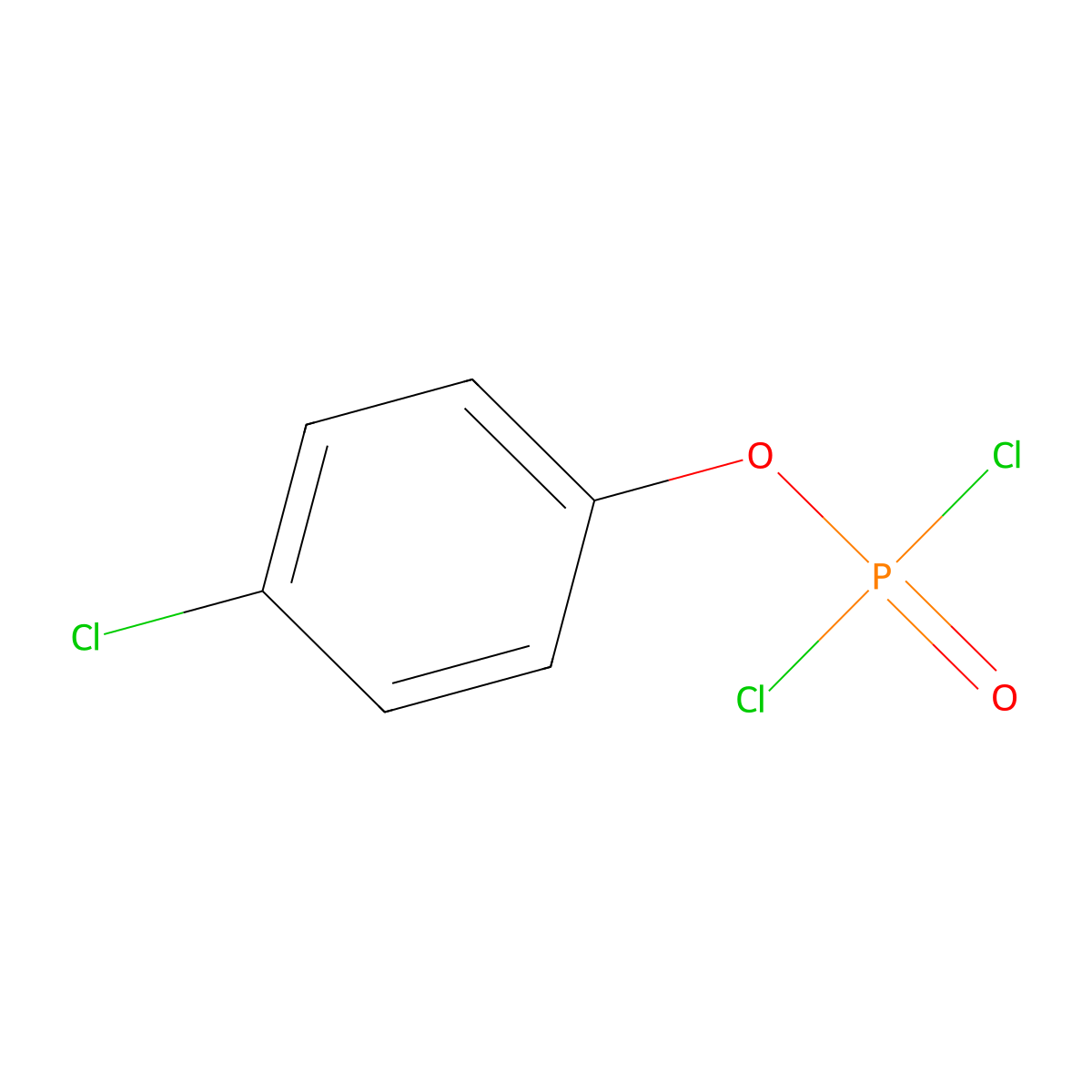 p-Chlorophenyl dichlorophosphate molecular structure, CAS 772-79-2